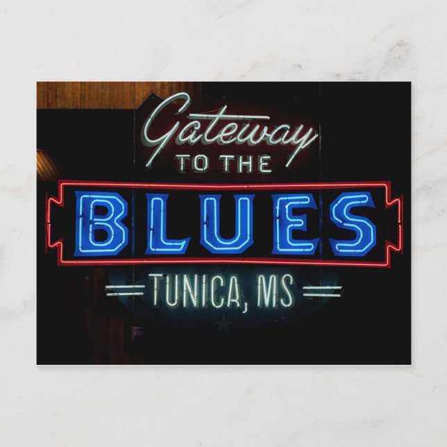 Carte Postale Symbole musical Blues Tunica Mississippi (Devant)