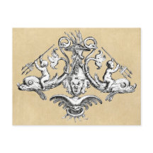 Symbole nautique dauphin et gargouille