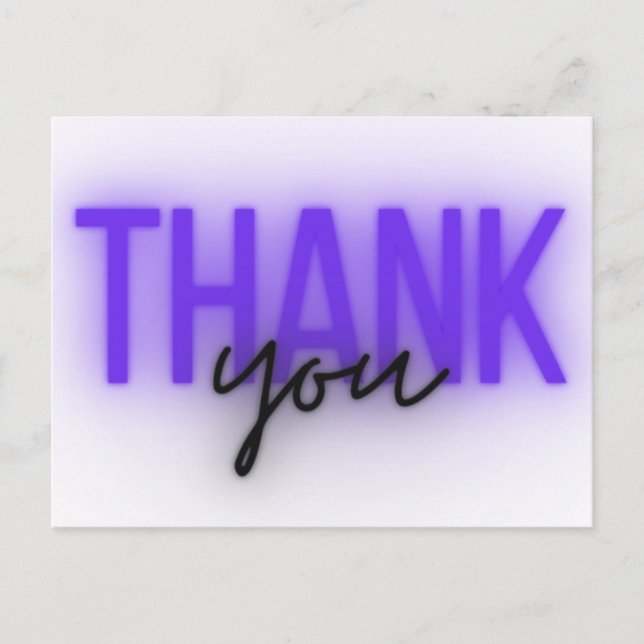 Carte Postale SYMBOLE NEON Merci (Devant)