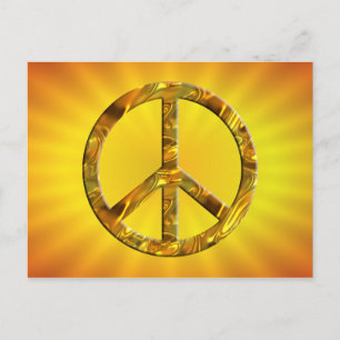 Carte Postale Symbole PAIX - OR