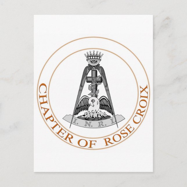 Carte Postale SYMBOLE rose DE Rite écossais Croix (Devant)