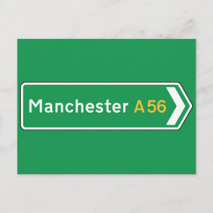 Carte Postale Symbole routier de Manchester, Royaume-Uni