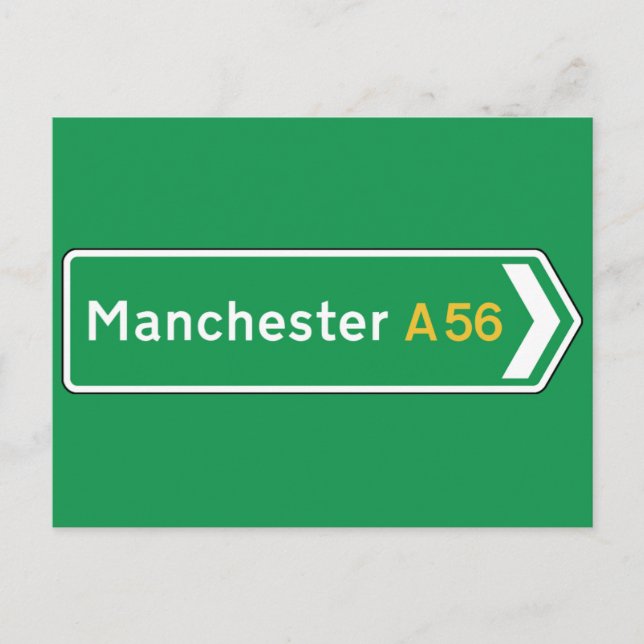Carte Postale Symbole routier de Manchester, Royaume-Uni (Devant)