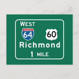Carte Postale SYMBOLE ROUTIER DE Richmond, VA