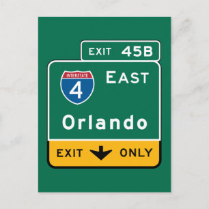 Carte Postale SYMBOLE ROUTIER D'Orlando, FL