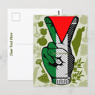 Carte Postale Symbole triangle rouge de résistance à la main du 