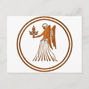 Carte Postale Symbole Virgo Zodiac Virgin Astrologie