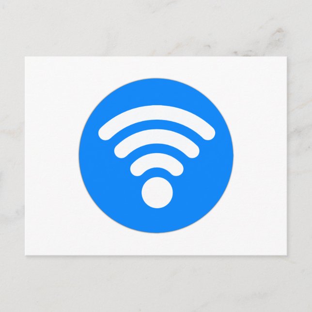 Carte Postale Symbole Wifi (Devant)