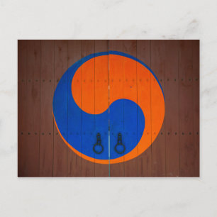 Carte Postale Symbole Yin et Yang, Corée du Sud