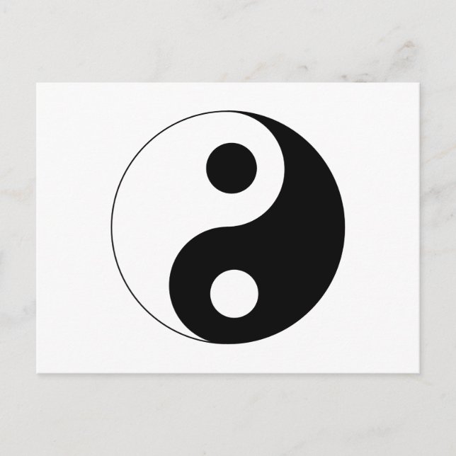 Carte Postale SYMBOLE YIN Yang (Devant)
