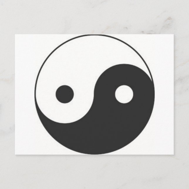CARTE POSTALE SYMBOLE YIN & YANG (Devant)