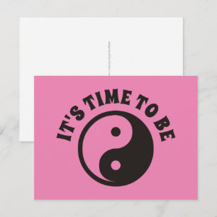 Carte Postale Symbole Yin Yang - conception de tatouage solide