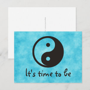 Carte Postale Symbole Yin Yang - conception de tatouage solide