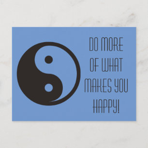 Carte Postale Symbole Yin Yang - tatouage solide
