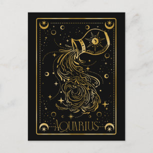 Carte Postale Symbole zodiaque Aquarius