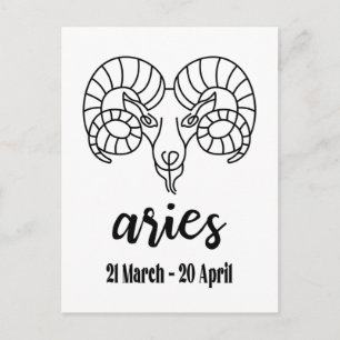 Carte Postale Symbole zodiaque Aries