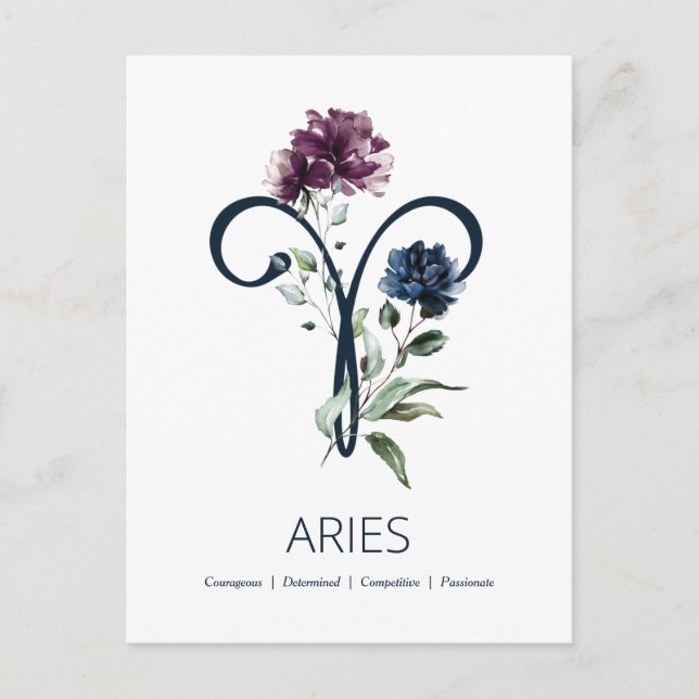 Carte Postale SYMBOLE Zodiaque D'Aries (Devant)