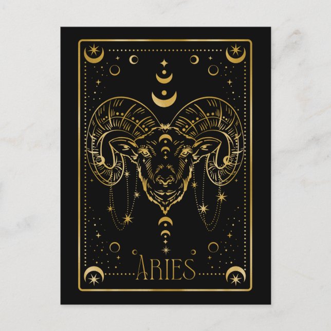 Carte Postale Symbole zodiaque d'Aries (Devant)