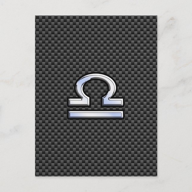 Carte Postale SYMBOLE Zodiaque de Libra sur l'impression en fibr (Devant)