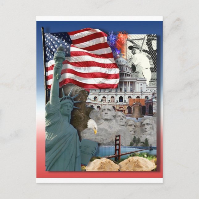 Carte Postale Symboles américains (Devant)