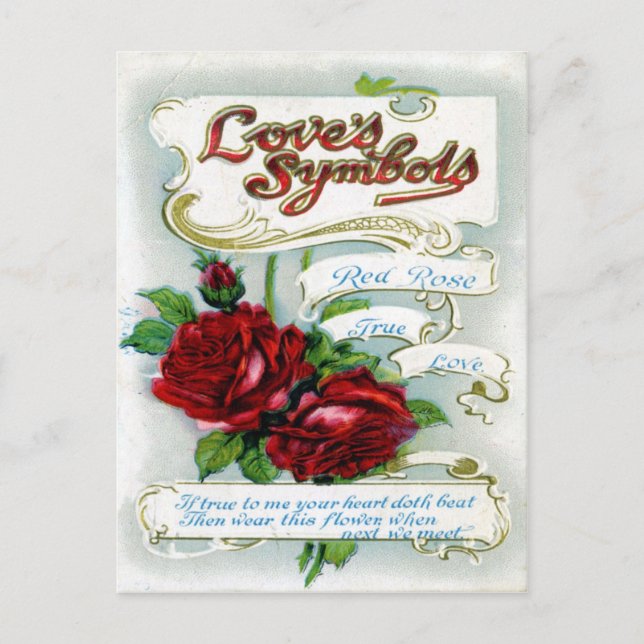 Carte Postale Symboles de l'amour (Devant)
