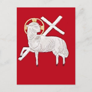 CARTE POSTALE SYMBOLES DE L'ÉGLISE CHRÉTIENNE - AGNEAU DE DIEU