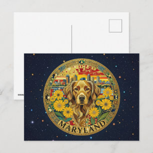 Carte Postale Symboles de l'État du Maryland aux États-Unis