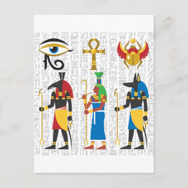 Carte Postale Symboles égyptiens (Devant)