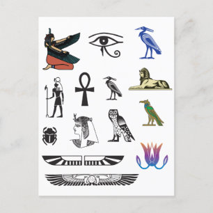 Carte Postale Symboles égyptiens antiques