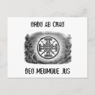 Carte Postale symboles maçonniques ORDO AB CHAO