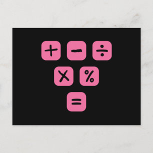 Carte Postale Symboles mathématiques Signes mathématiques