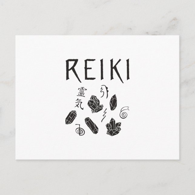 Carte Postale Symboles Reiki | Idées cadeaux de sensibilisation  (Devant)