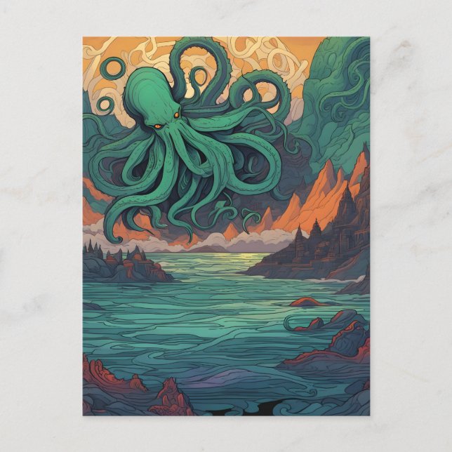 Carte Postale Symbolisme mystique de Cthulhu (Devant)