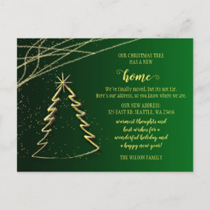 Carte Postale Sympa arbre de Noël Nous avons déplacé les vacance