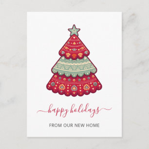 Carte Postale Sympa arbre de Noël Nous avons déplacé les vacance