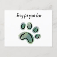 Sympathie pour la perte d'un animal 