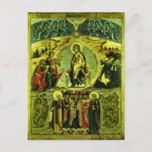 Carte Postale Synaxe de l'icône chrétienne orthodoxe Theotokos