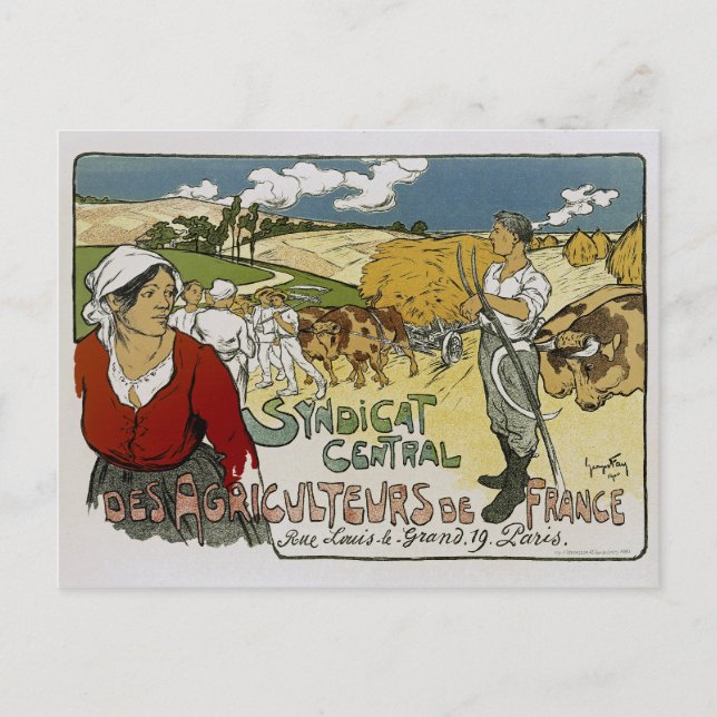 Carte Postale Syndicat Central Des Agriculture De France (Devant)