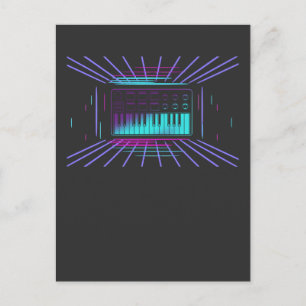 Carte Postale Synthétiseur 80s Synthétiseur Clavier Synthétiseur