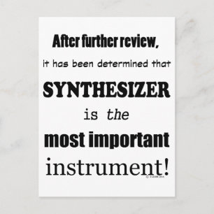 Carte Postale Synthétiseur Instrument le Plus Important