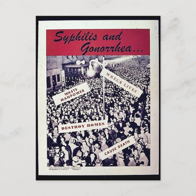 Carte Postale Syphilis Et Gonorrhée (Devant)