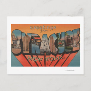 Carte Postale Syracuse, New York - Scènes de grandes lettres