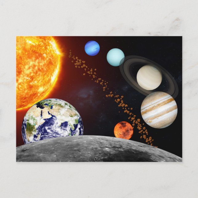 Carte Postale Système solaire (Devant)