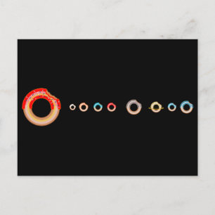 Carte Postale Système solaire Donuts