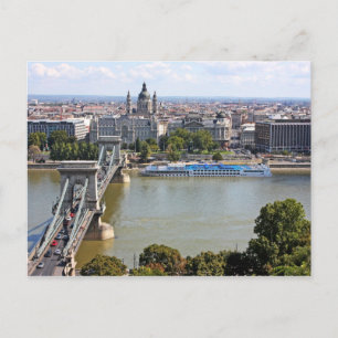 Carte Postale Szechenyi Pont Chaîne, Budapest, Hongrie