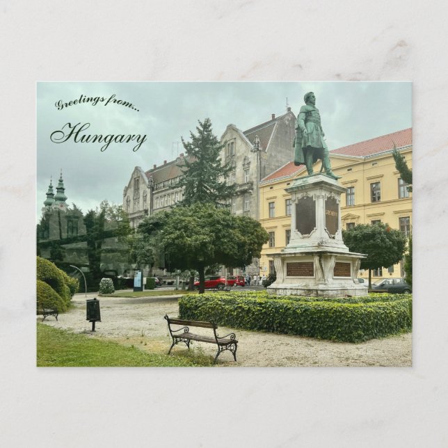 Carte Postale Széchenyi Square in Sopron Hungary (Devant)