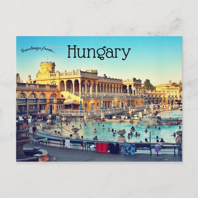 Carte Postale Szechenyi Thermes Spas Budapest Hongrie Hongrie (Devant)