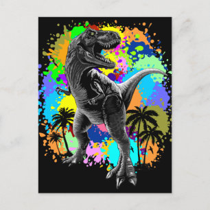 Carte Postale T-Rex Dinosaur Jurassique Reptile sur les Peinture
