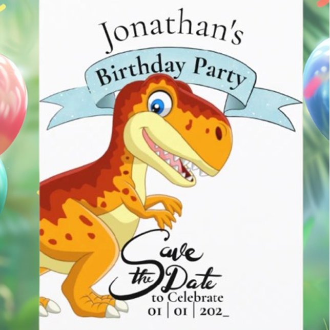 Carte Postale T-Rex d'or, Joyeux Anniversaire Garçon (Celebrate your little one's special day with our Gold T Rex Happy Birthday )