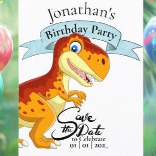 Carte Postale T Rex en or, Joyeux Anniversaire Garçon